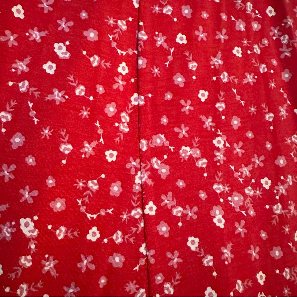 Diane Von Furstenberg Red Jasmine Floral Wrap Dress S soft fit flare sleeveless - Picture 4 of 7